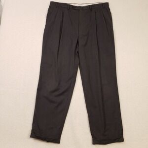 Canali Proposta Dress Pants Men 38 Gray Wool Pleated Cuffed Italy 79220 Trousers